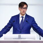 Rueda de prensa del primer secretario del PSC Salvador Illa