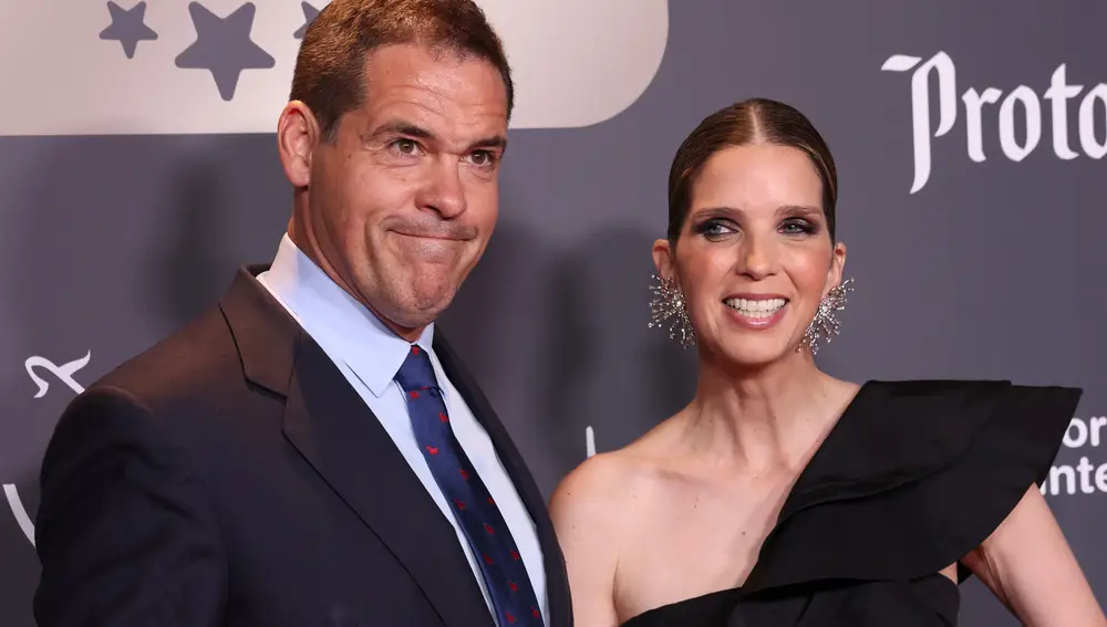 Luis Alfonso de Borbón y Margarita Vargas, ayer en Madrid