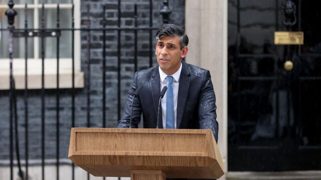 El primer ministro británico y líder "tory", Rishi Sunak