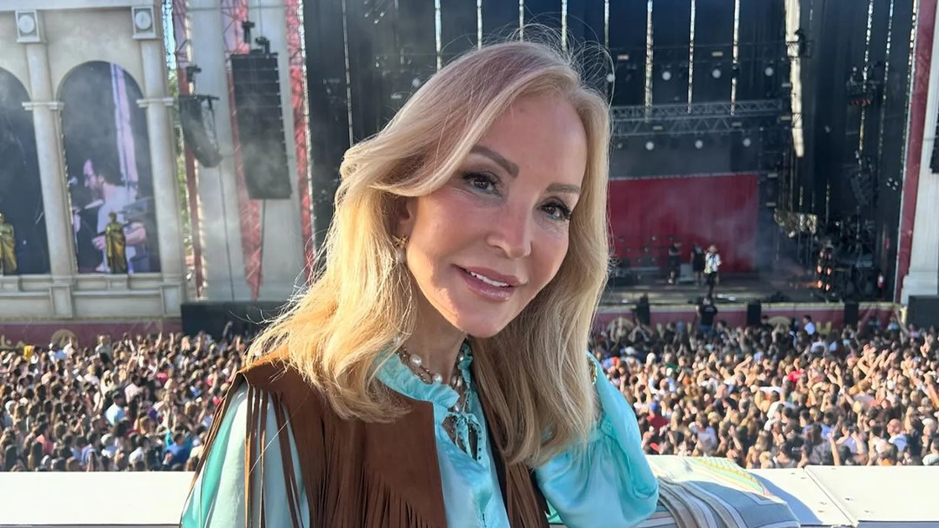 Carmen Lomana en el 'Festival Gran Reserva' en Calahorra.