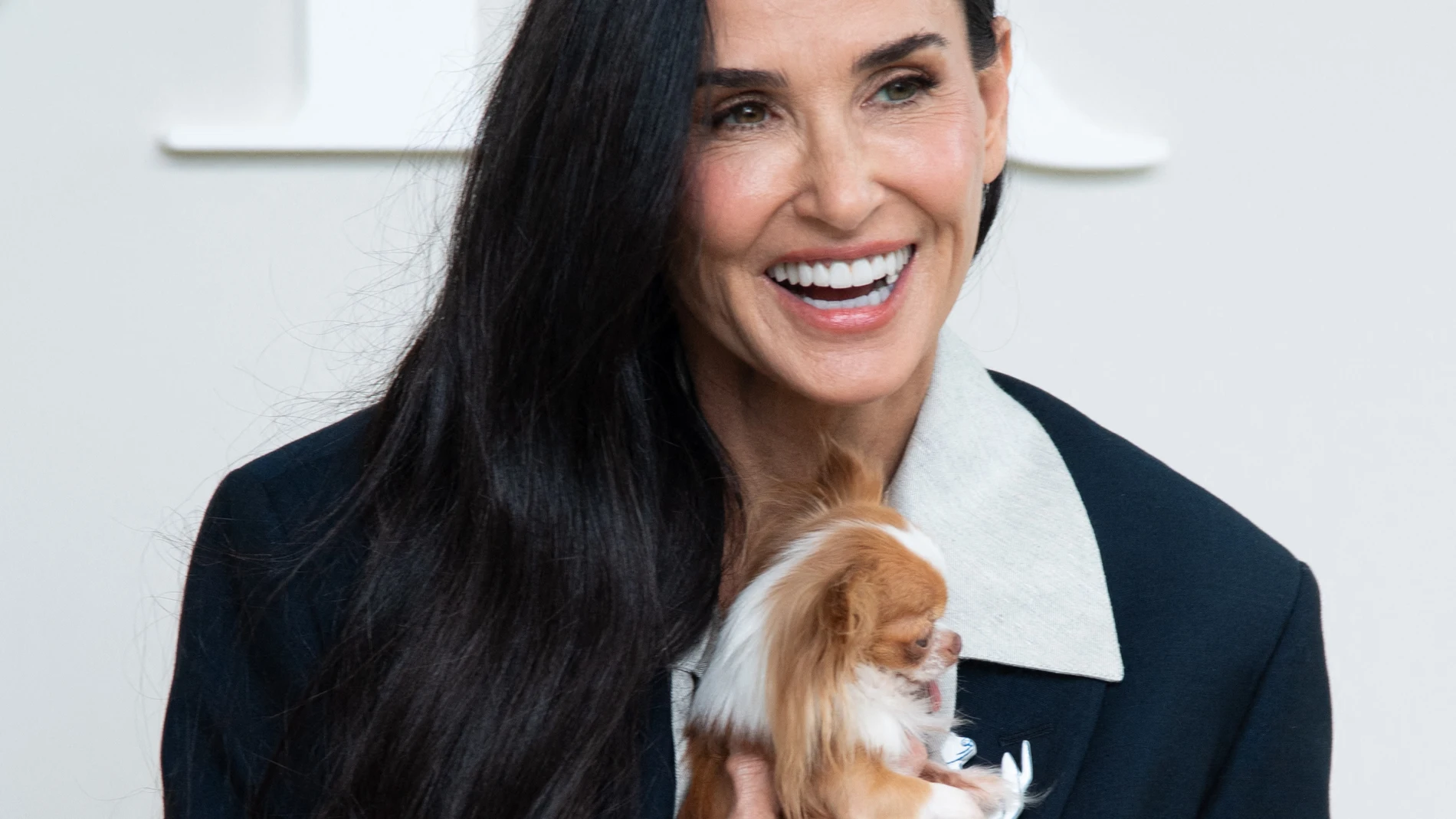 Demi Moore en el desfile de Dior Homme en París.