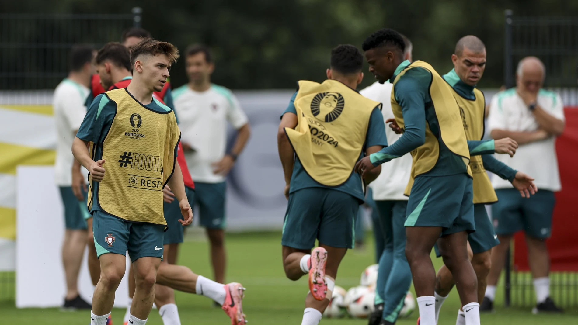 Francisco Conceiçao, en el entrenamiento de la selección portuguesa
