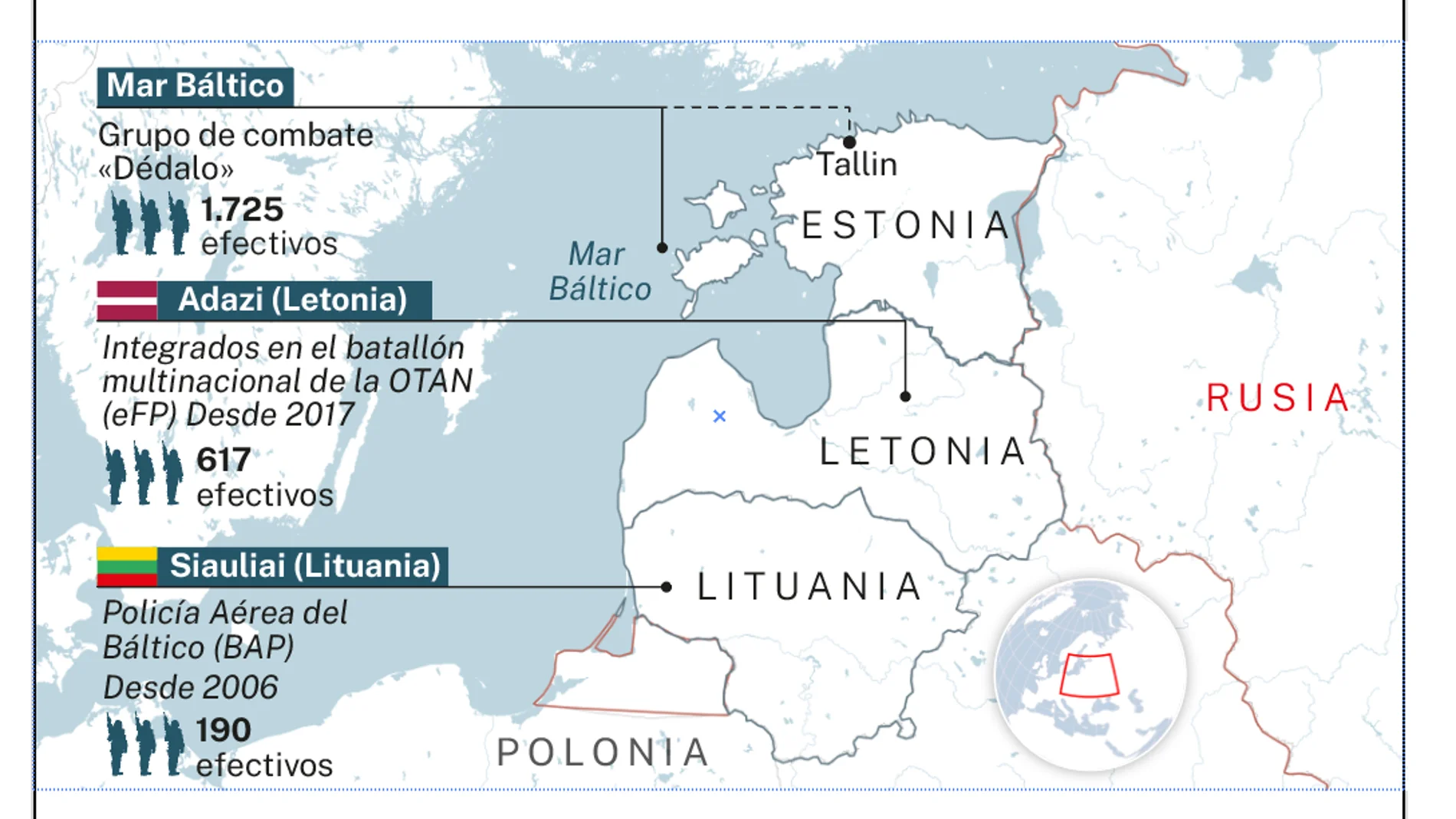 Efectivos que visitará el Rey