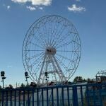 La noria que preside el recinto ferial de la Avenida de Sáenz de Miera en León, donde se ha producido el suceso
