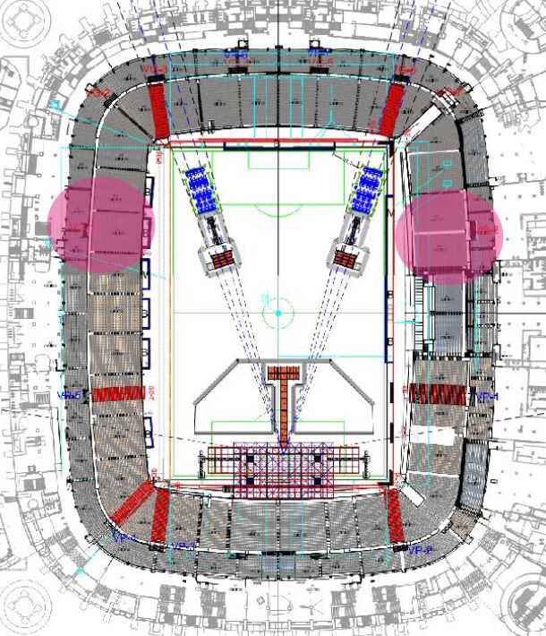 Medidas del Bernabéu contra el ruido.