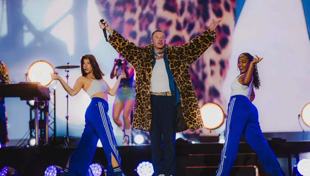 Macklemore, durante su actuación en Rock in Rio Lisboa