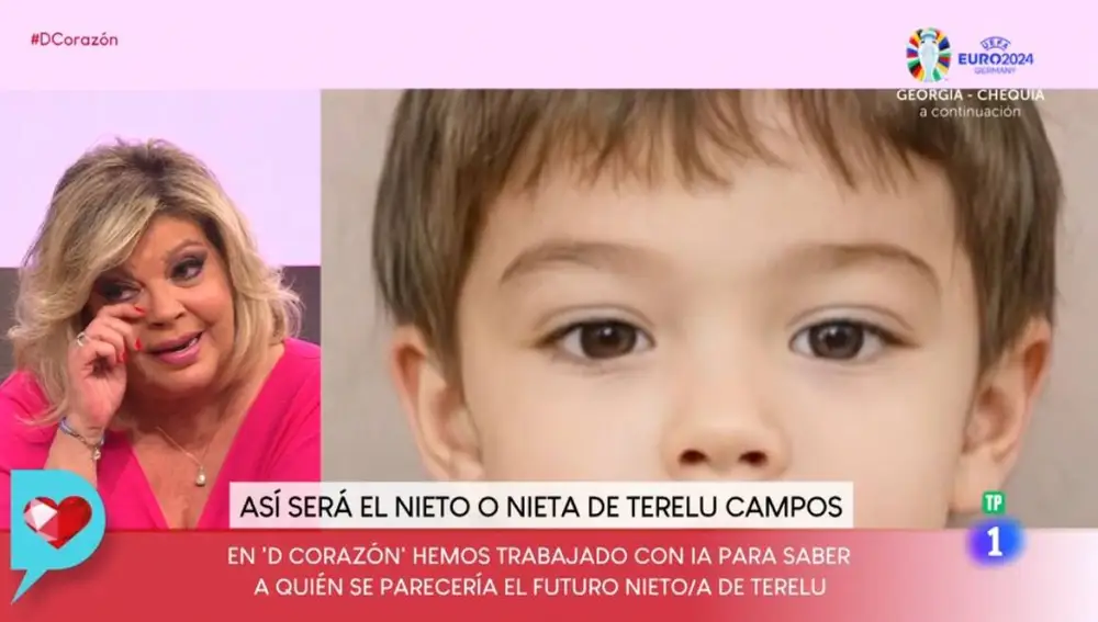 El nieto o nieta de Terelu, recreado mediante IA