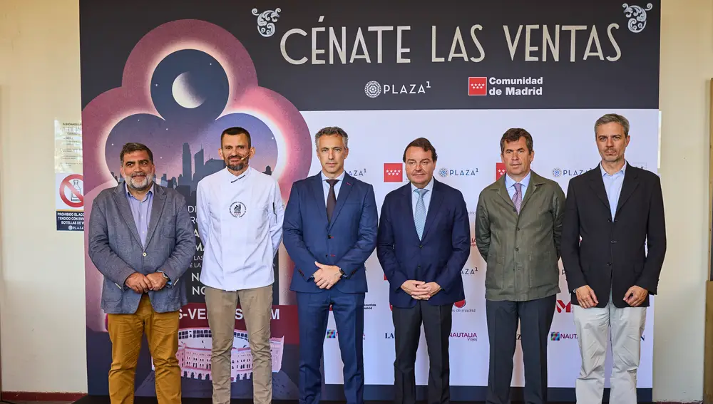 El consejero de Medio Ambiente, Agricultura e Interior de la Comunidad de Madrid, Carlos Novillo, presenta la V edición de Cénate Las Ventas, novilladas nocturnas acompañadas de productos de proximidad para promocionar su consumo.