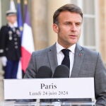 French President Macron receives NATO Secretary General Jens Stoltenberg