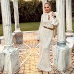 Marta Sánchez con el vestido de Sara Carbonero por su 40 cumpleaños