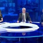 Leticia Iglesias, David Cantero y José Ribagorda en 'Informativos Telecinco'