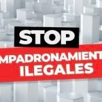 Cartel de la jornada "Stop empadronamientos ilegales" de Vox