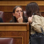 La portavoz de Junts en el Congreso, Miriam Nogueras, durante la sesión plenaria.
