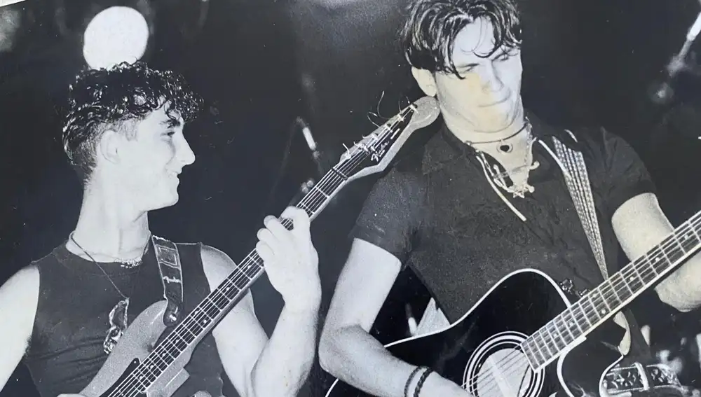 David con el grupo que tenía a los 15 años, “Kelliam 71”