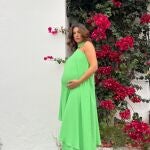 Alma Bollo luciendo tripita premamá 