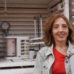 Yolanda Jiménez, meteoróloga del observatorio de Daroca