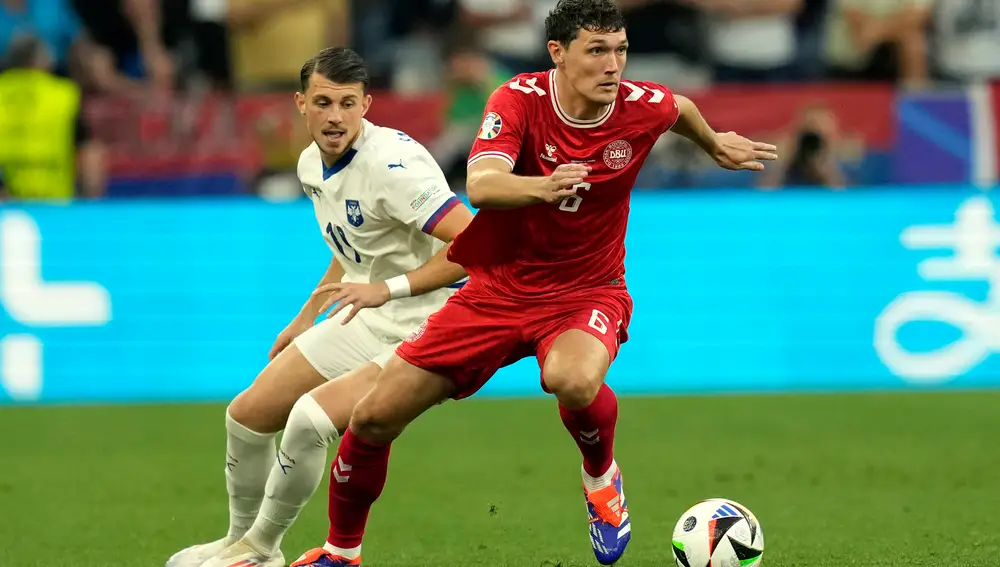 Euro 2024 Soccer Denmark Serbia