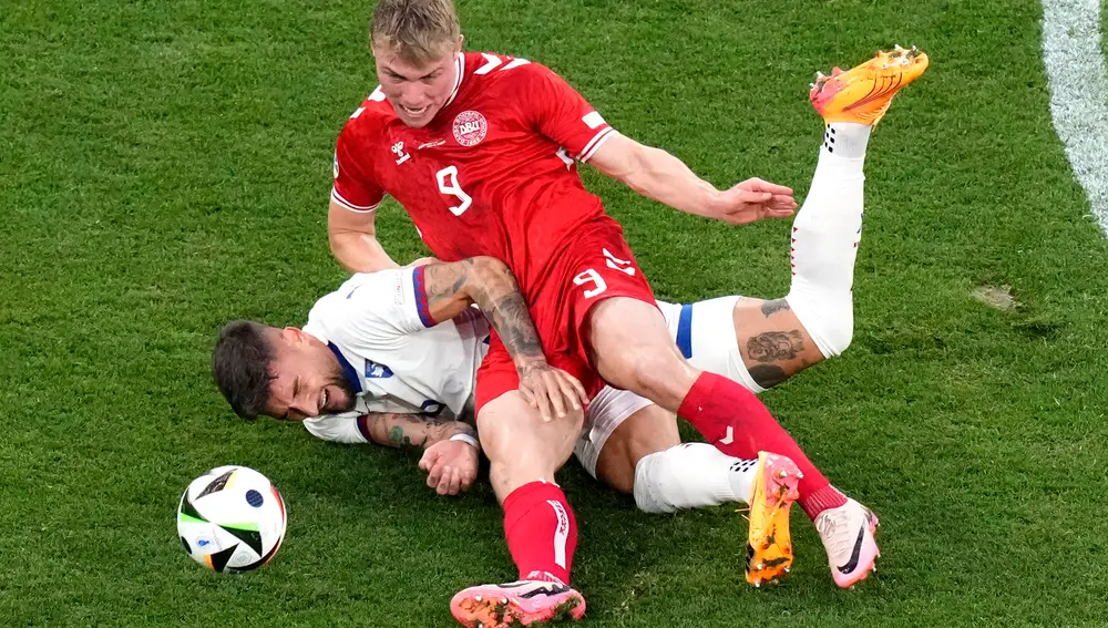 Euro 2024 Soccer Denmark Serbia
