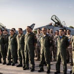 Uniformados del Ejército del Aire formando 