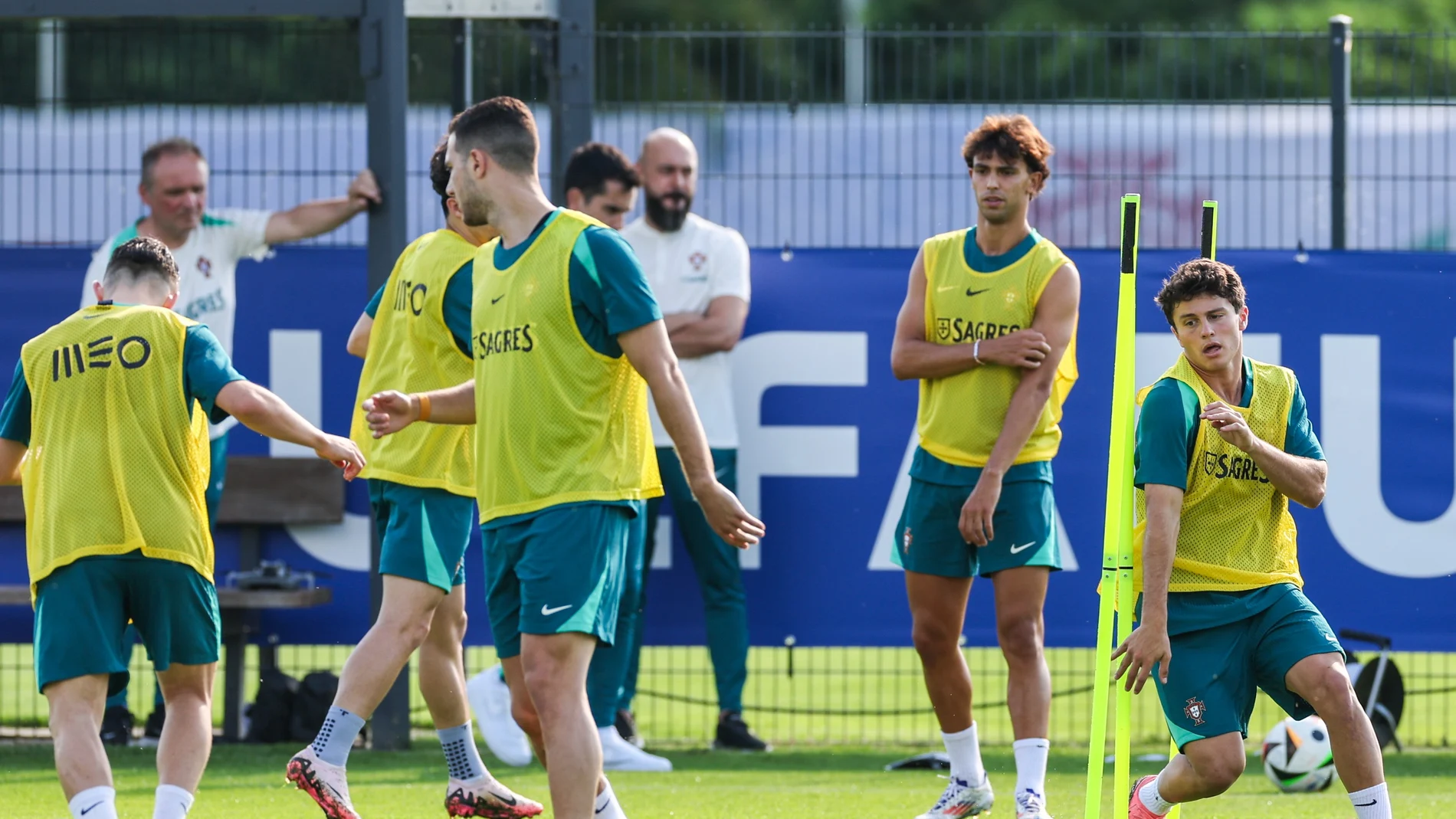 Joao Félix, en un entrenamiento de Portugal en la Eurocopa