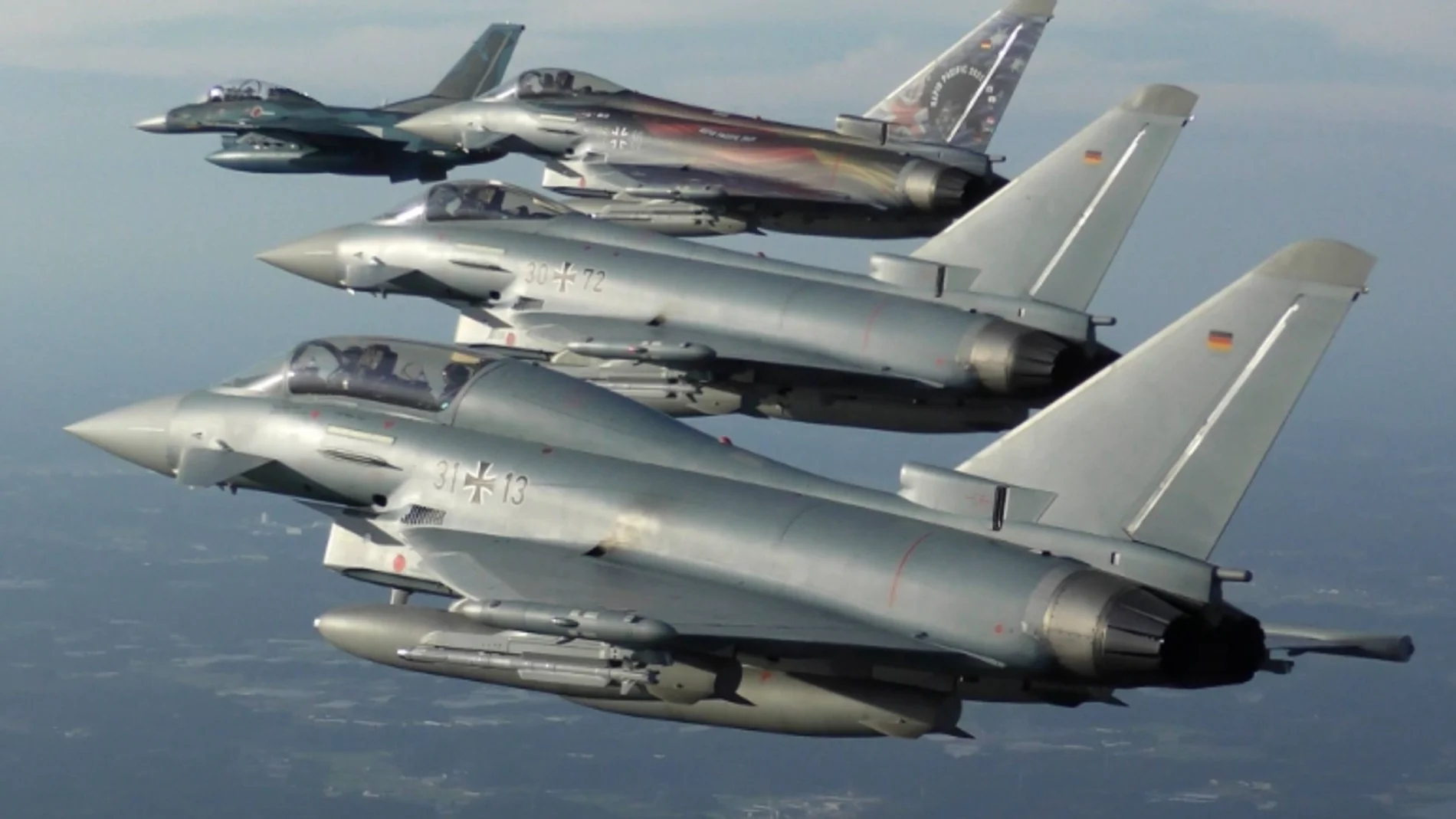 Aviones alemanes y japoneses en un ejercicio conjunto en 2022