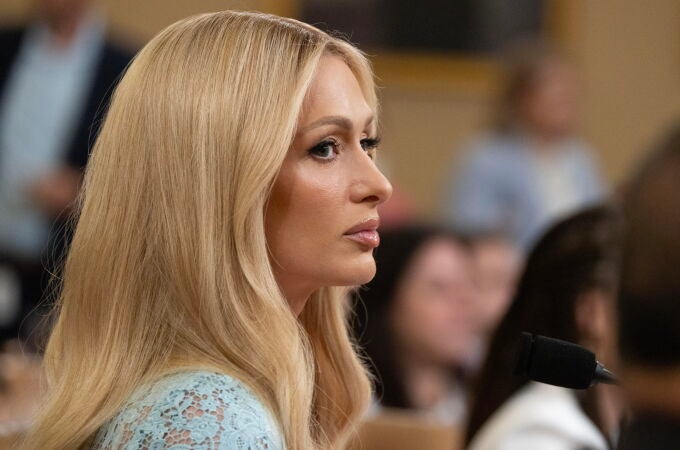 Paris Hilton appears before the House Ways and Means Committee in Washington