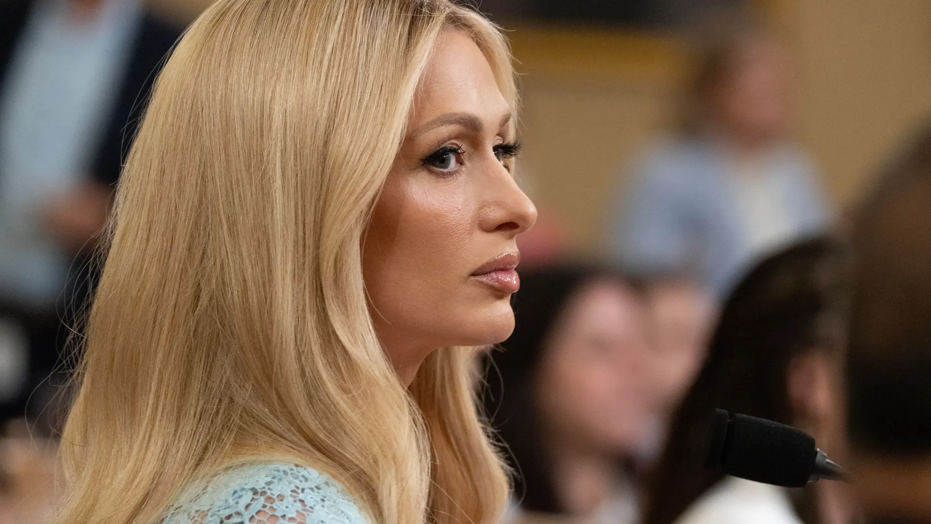 Washington (United States).- US media personality and businessperson Paris Hilton appears before the House Ways and Means Committee hearing entitled 'Strengthening Child Welfare and Protecting America's Children', on Capitol Hill in Washington, DC, USA, 26 June 2024. EFE/EPA/MICHAEL REYNOLDS