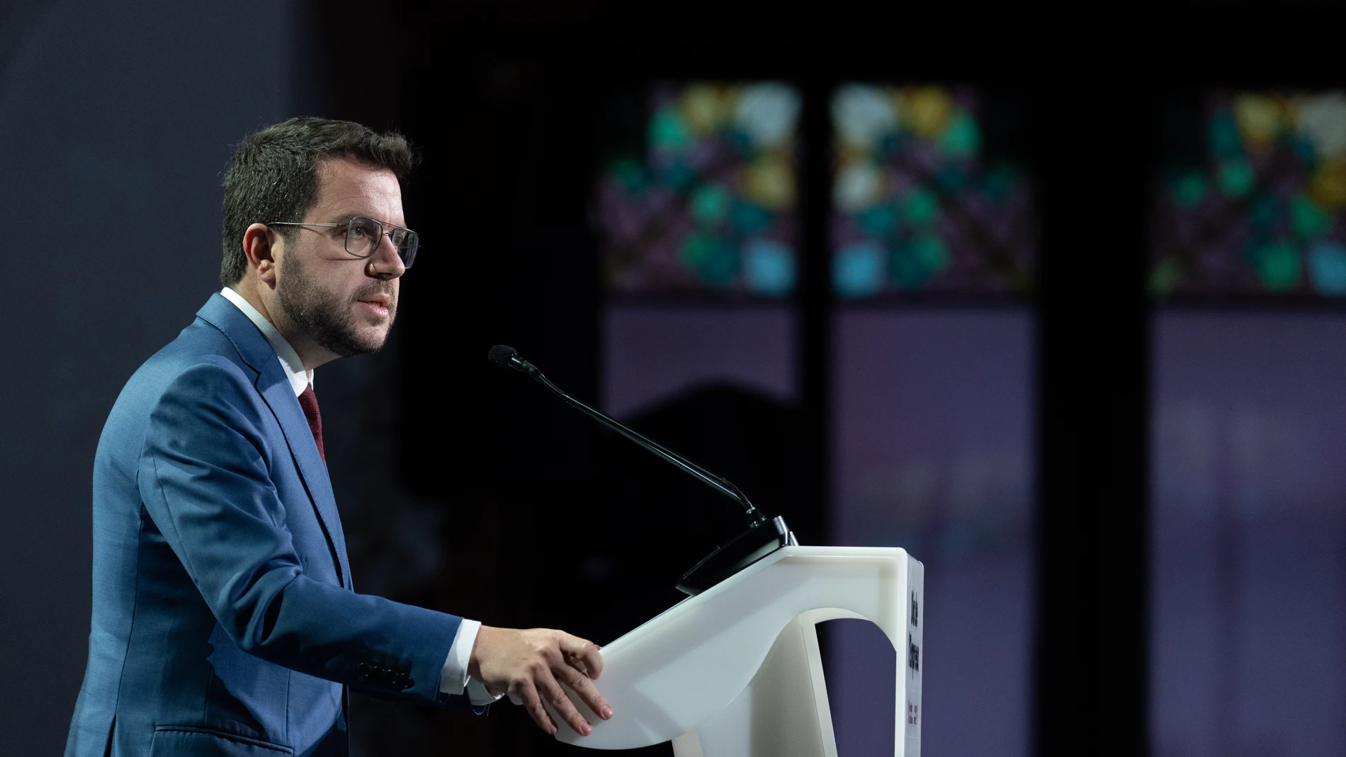 El presidente de la Generalitat, Pere Aragonès, interviene durante el acto de Reconocimiento del Día de la Empresa 2024, en el Palau de la Música, a 26 de junio de 2024, en Barcelona, Catalunya (España). El Reconocimiento tiene como objetivo conmemorar el Día de la Empresa y distinguir las iniciativas empresariales con valores, promoviendo un equilibrio entre la competitividad empresarial y la conciencia social. El presidente de la Generalitat, Pere Aragonès, ha entregado el Reconocimiento de...