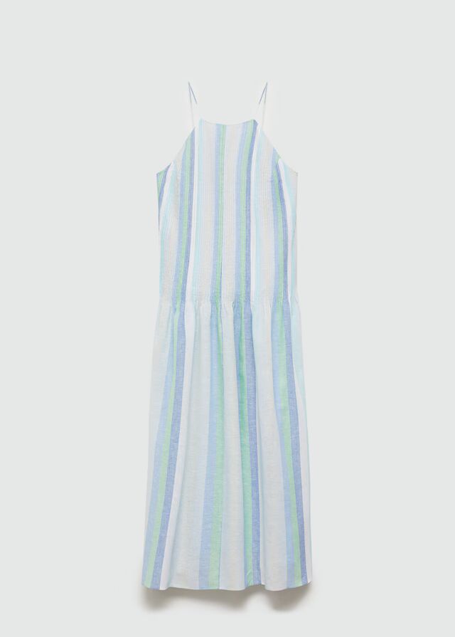 Vestido lino rayas