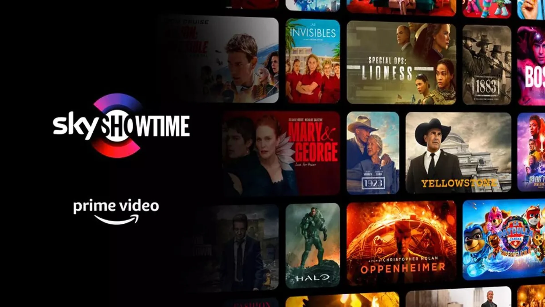 Imagen promocional del acuerdo entre Prime Video y SkyShowtime