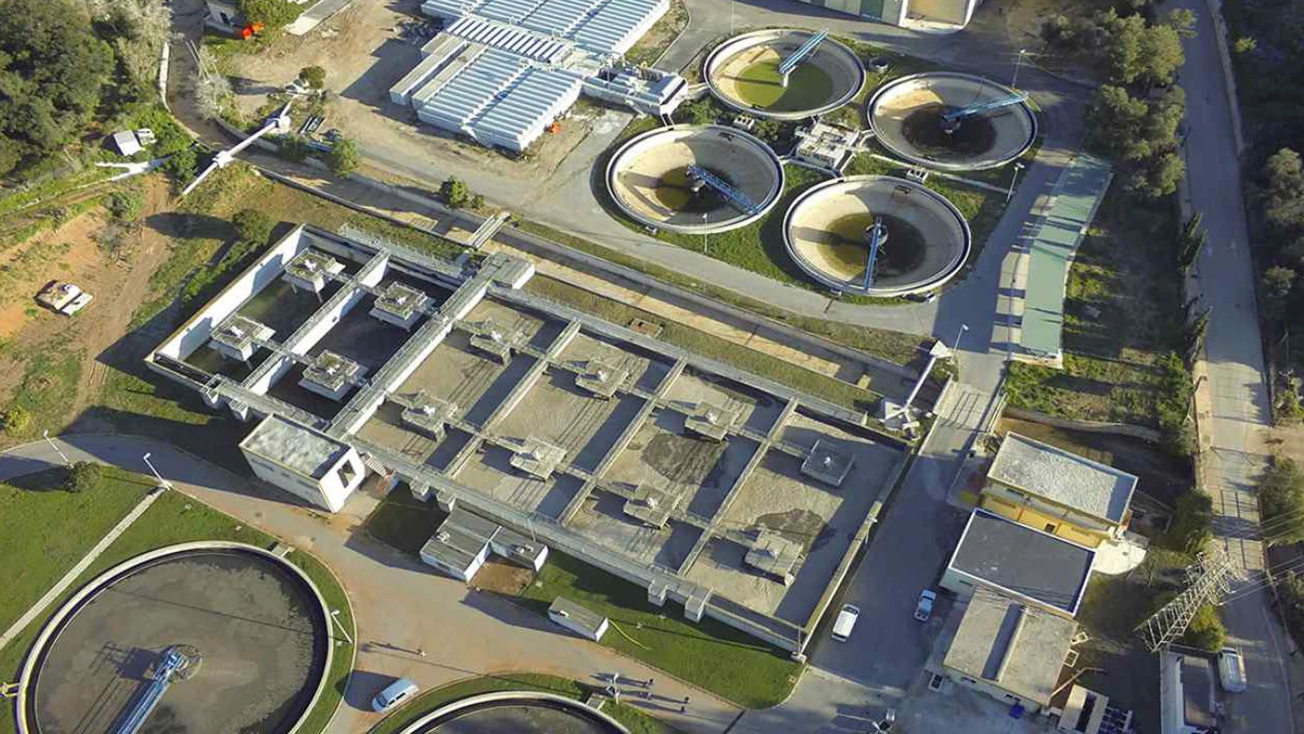 Instalaciones de la planta depuradora de La Víbora, ubicada en Marbella