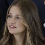 La princesa Leonor durante las celebraciones del 10º aniversario del Rey Felipe VI