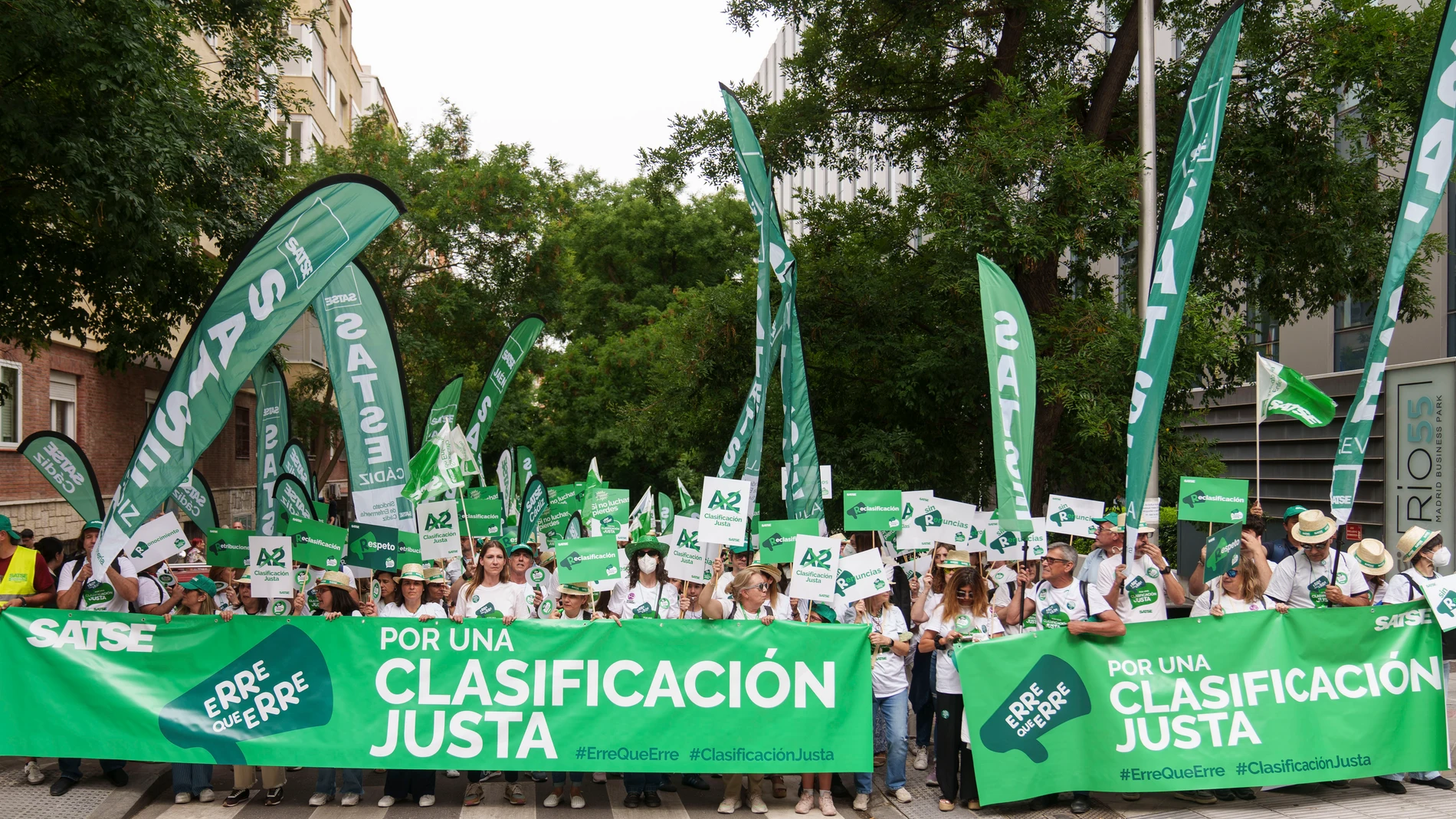 Manifestación del sindicato de Enfermería Satse en Madrid