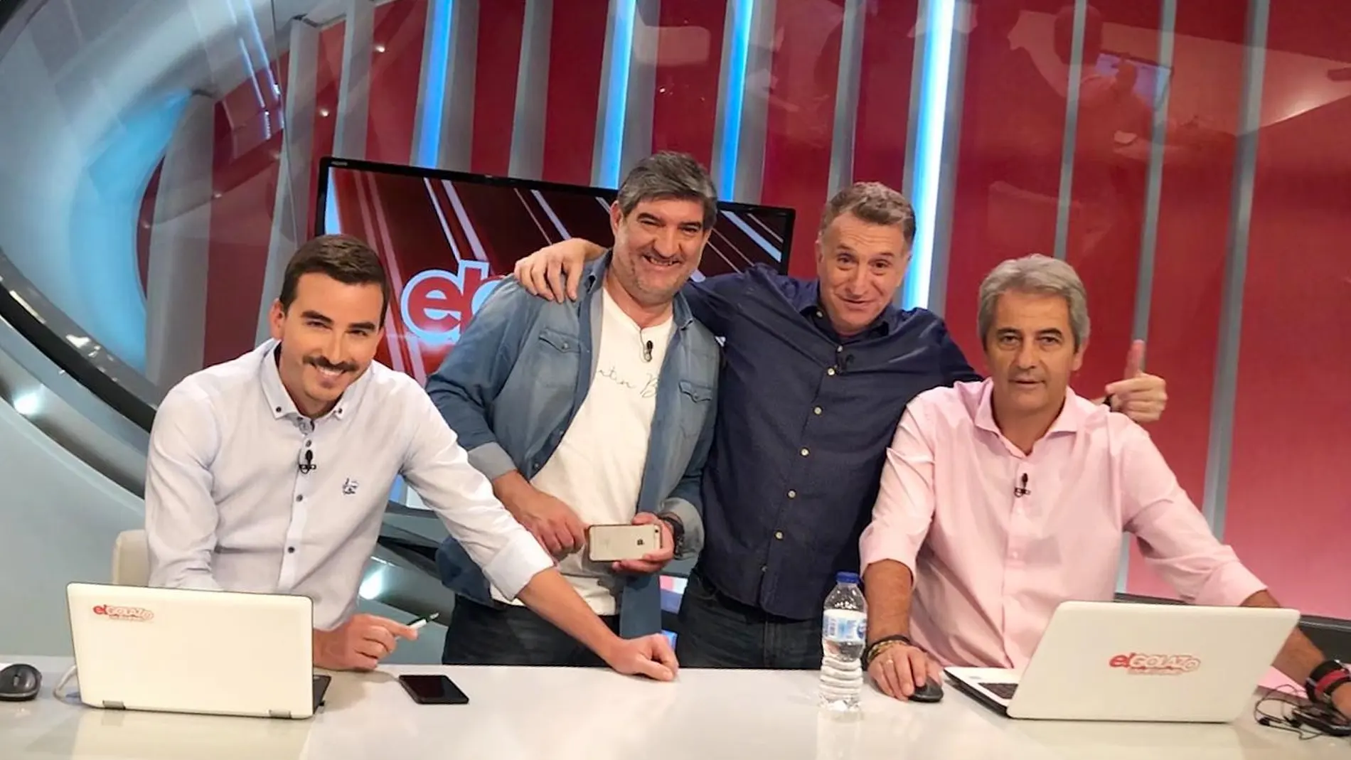 Carlos Pozuelo, Antonio Ruiz, Fernando Burgos y Manolo Lama en 'El Golazo de Gol'