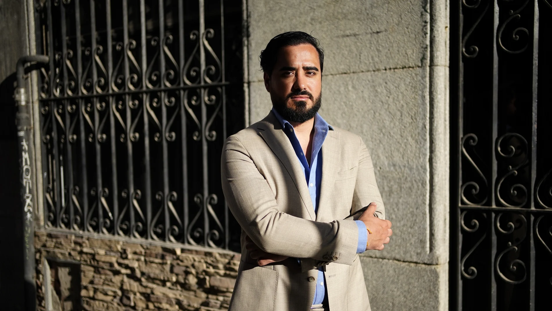 Alvise Perez, leader of "The Party Is Over" ("Se acabó la fiesta") poses for a photo in Madrid, Spain, Thursday, June 13, 2024. One is a wildly popular, seemingly happy-go-lucky YouTuber with no political experience from Cyprus. The other is a brash, fringe figure of Spain's far right who rails against unauthorized immigrants. They are now new members of the European Parliament thanks to their savvy use of the potential of video-based social media. (AP Photo/Andrea Comas)