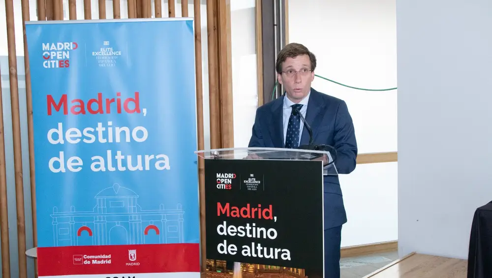 El alcalde durante el Congreso "Madrid, destino de altura"