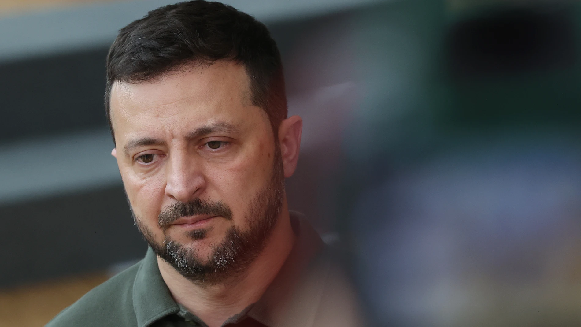 BRUSSELS, June 27, 2024 -- Ukrainian President Volodymyr Zelensky is seen before a European Council summit in Brussels, Belgium, June 27, 2024. The European Union (EU) and Ukraine signed security agreements during a European Council summit in Brussels on Thursday. Ukrainian President Volodymyr Zelensky attended the summit and signed the security pact in a ceremony together with the European Council President Charles Michel and European Commission President Ursula von der Leyen. 27/06/2024