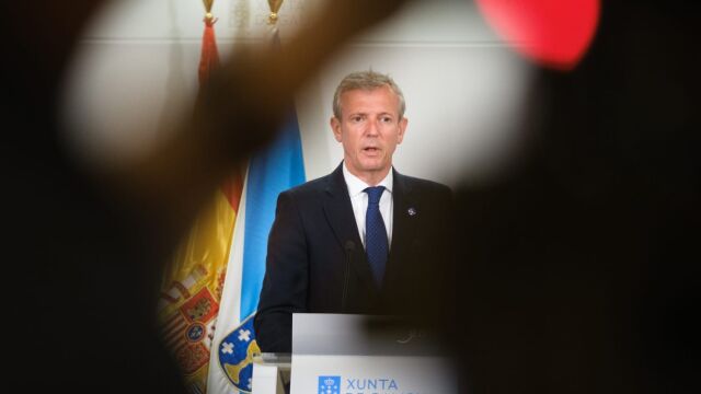 Rueda, hoy, en su comparecencia ante los medios. 