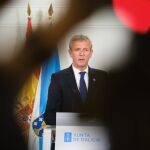 Rueda, hoy, en su comparecencia ante los medios. 