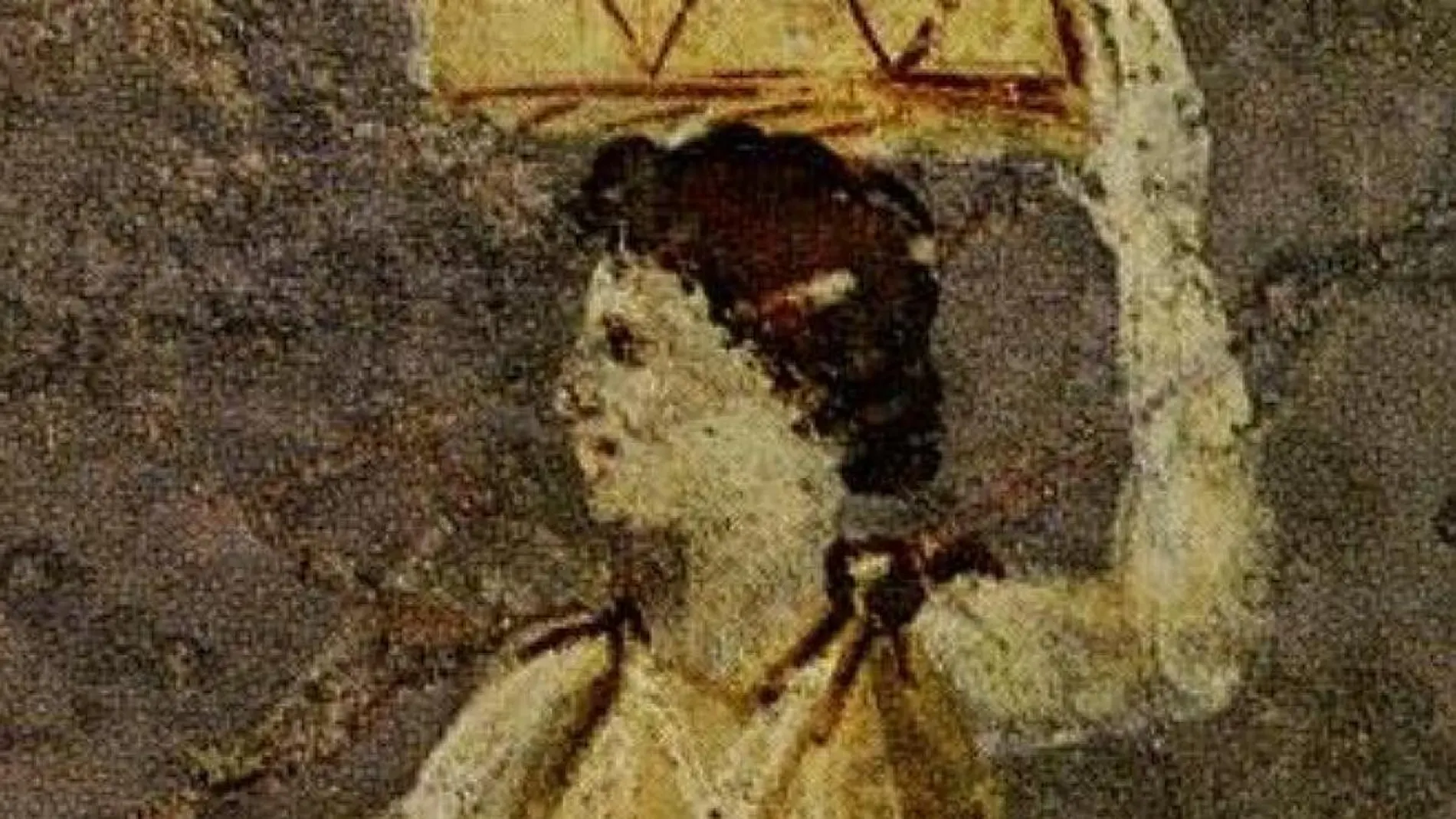 Retrato de Hiparquía en las pinturas murales de la Villa Farnesina