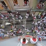 Segundo encierro de los sanfermines 2023. 