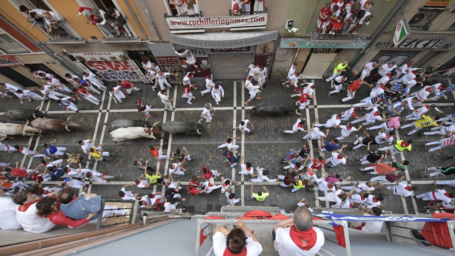 Segundo encierro de los sanfermines 2023.