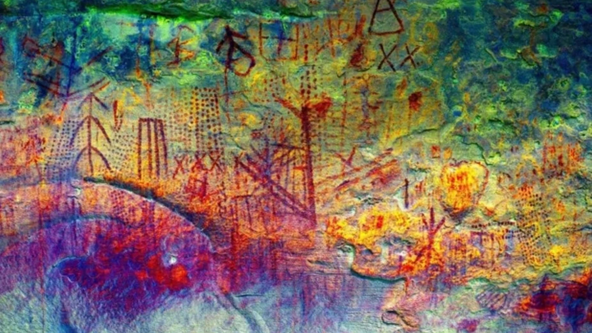 Una vista mejorada que muestra parte del arte rupestre encontrado en Venezuela. JOSÉ MIGUEL PÉREZ-GÓMEZ 02/07/2024