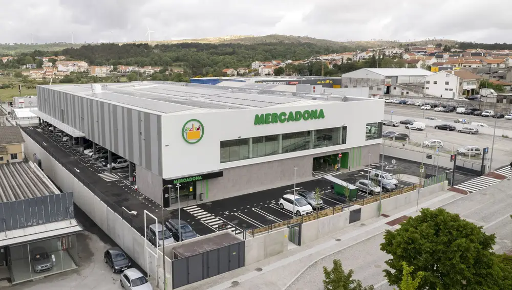 Vista de un supermercado Mercadona en Guarda (Portugal).
