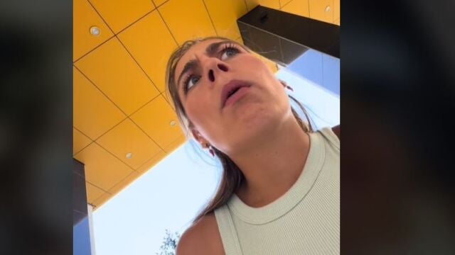 La tiktoker Marta Oliete en el vídeo subido a TikTok.