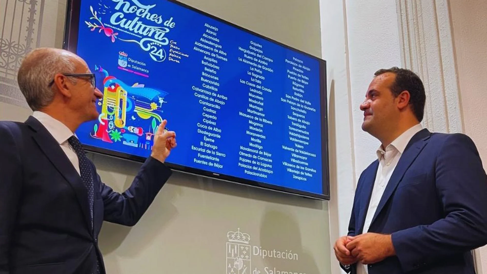 Javier Iglesias y David Mingo presentan una nueva edición de las Noches de Cultura que llegarán a 74 pueblos de Salamanca
