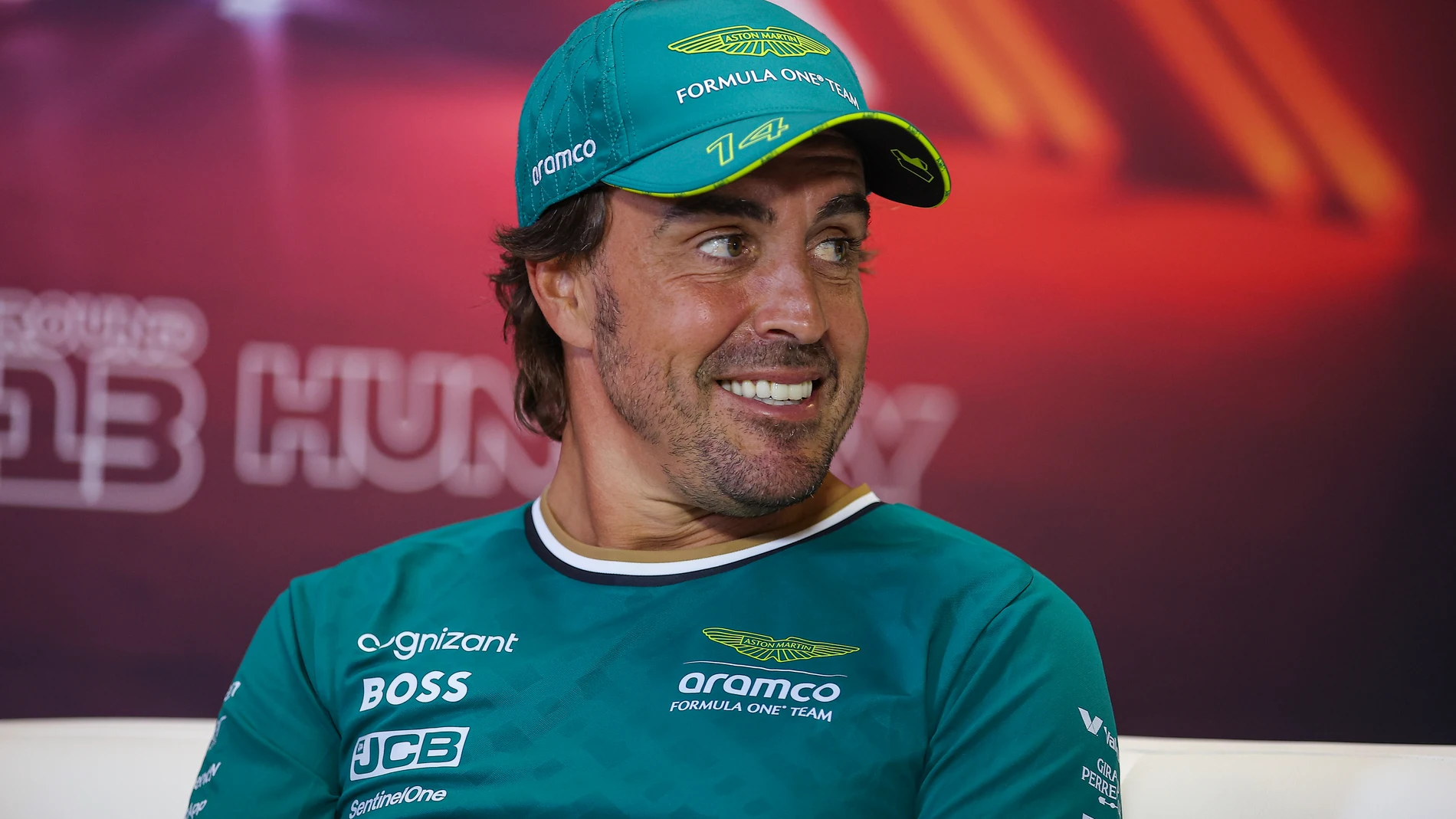 ALONSO Fernando (spa), Aston Martin F1 Team AMR24, portrait press conference during the Formula 1 Hungarian Grand Prix 2024, 13th round of the 2024 Formula One World Championship from July 19 to 21, 2024 on the Hungaroring, in Mogyorod, Hungary - Photo Eric Alonso / DPPI AFP7 18/07/2024 ONLY FOR USE IN SPAIN