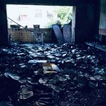 Aspecto de la vivienda tras el fuego