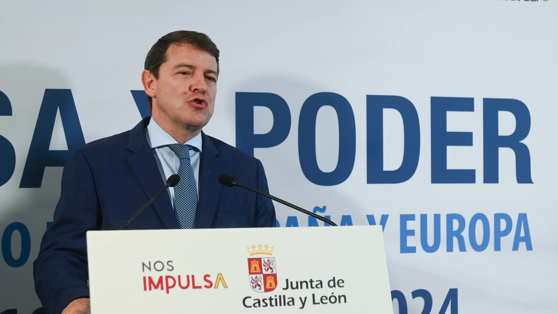 Fernández Mañueco durante su intervención en el curso celebrado en Aranda de Duero