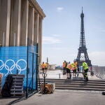 Preparativos para la ceremonia inaugural de los Juegos